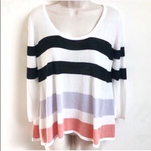 🆕 American Rag striped high low scoop swea…